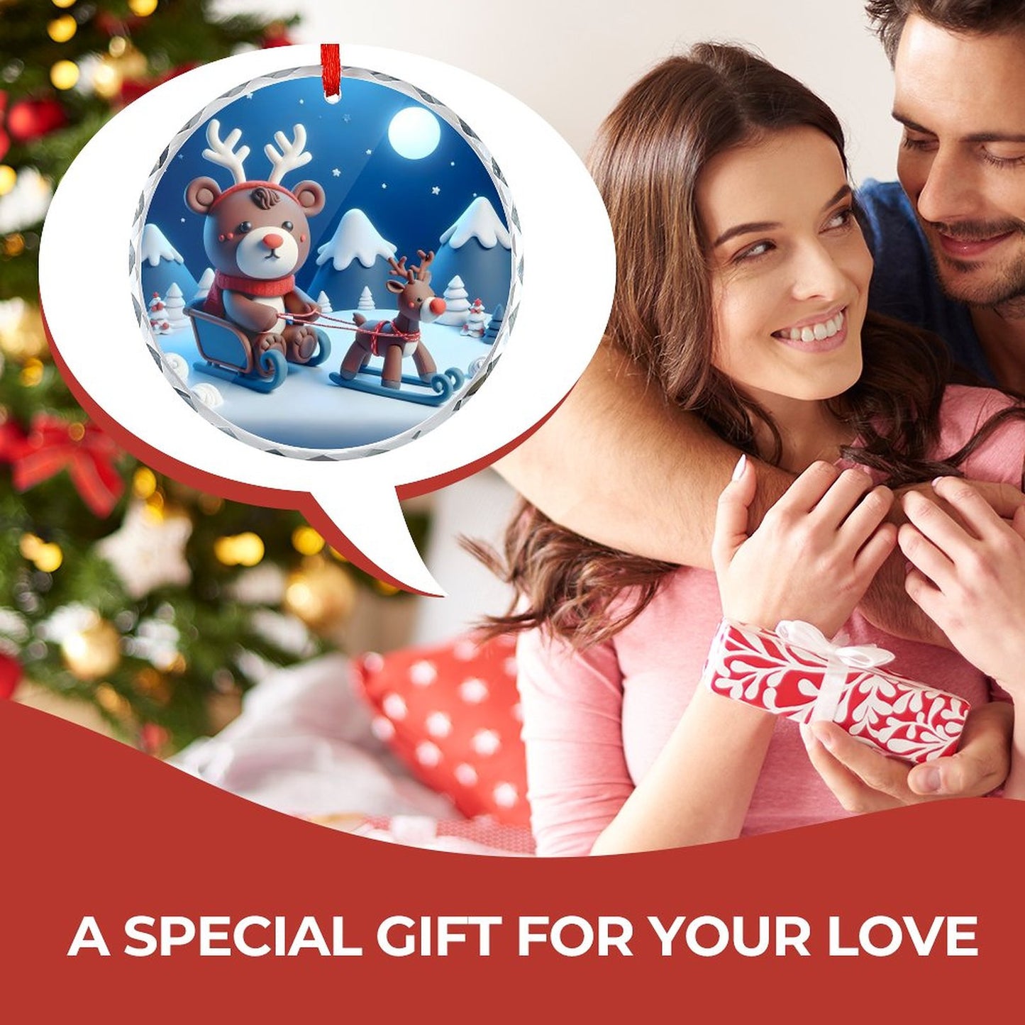 Glass Circular Ornament Pendant