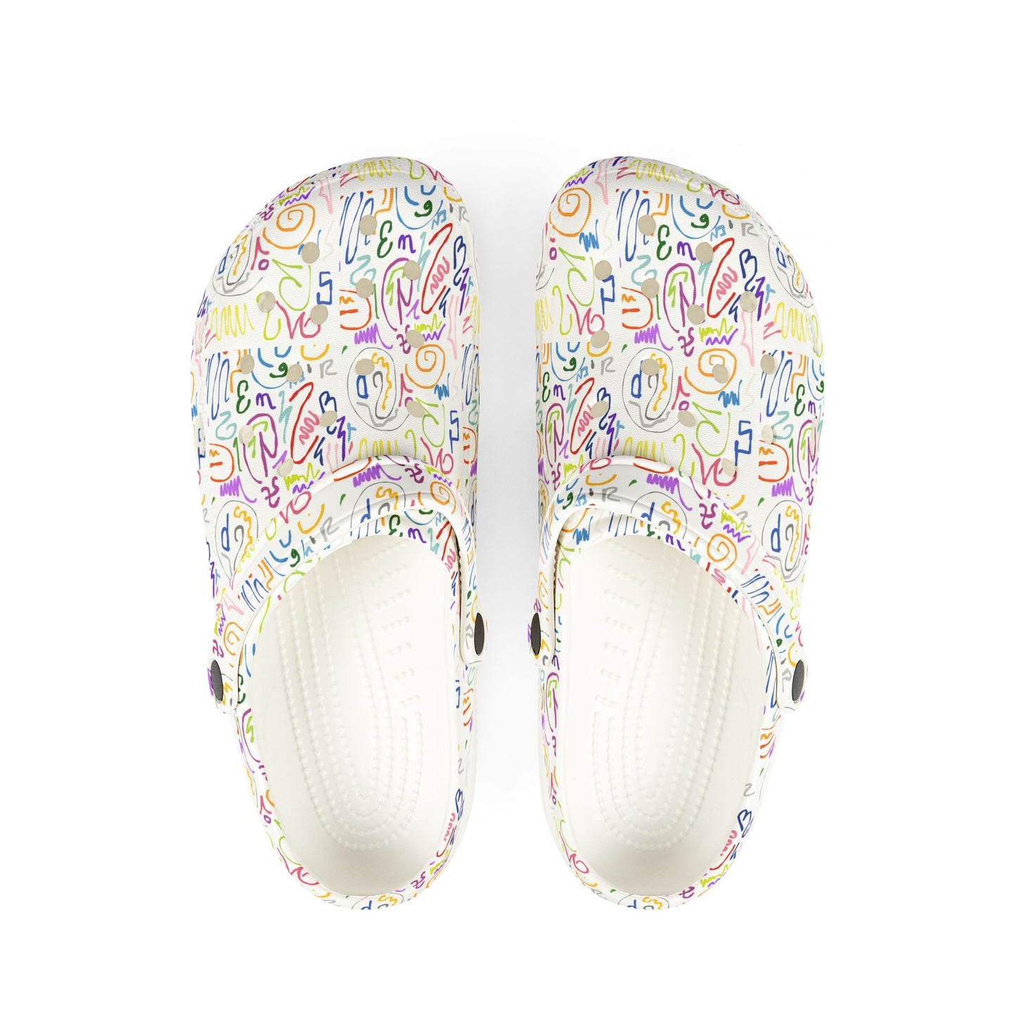 Colorful AOP EVA Foam Rubber Clogs, Fun Slip-On Shoes, Comfortable Everyday Footwear, Perfect for Gardening, Beach, Casual Outings
