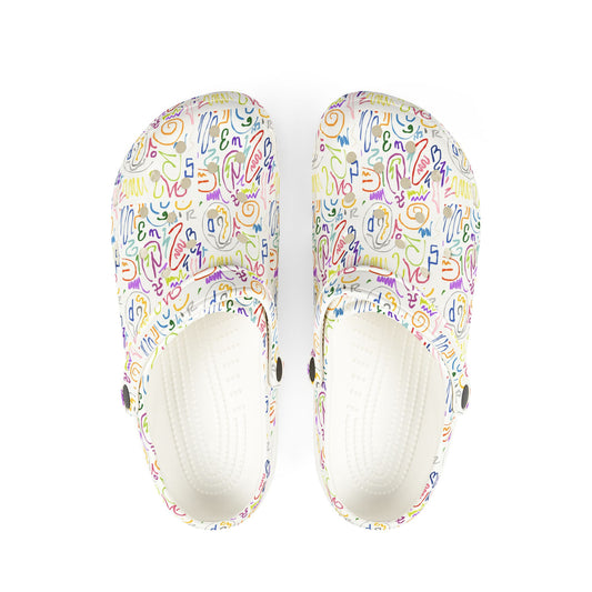Colorful AOP EVA Foam Rubber Clogs, Fun Slip-On Shoes, Comfortable Everyday Footwear, Perfect for Gardening, Beach, Casual Outings