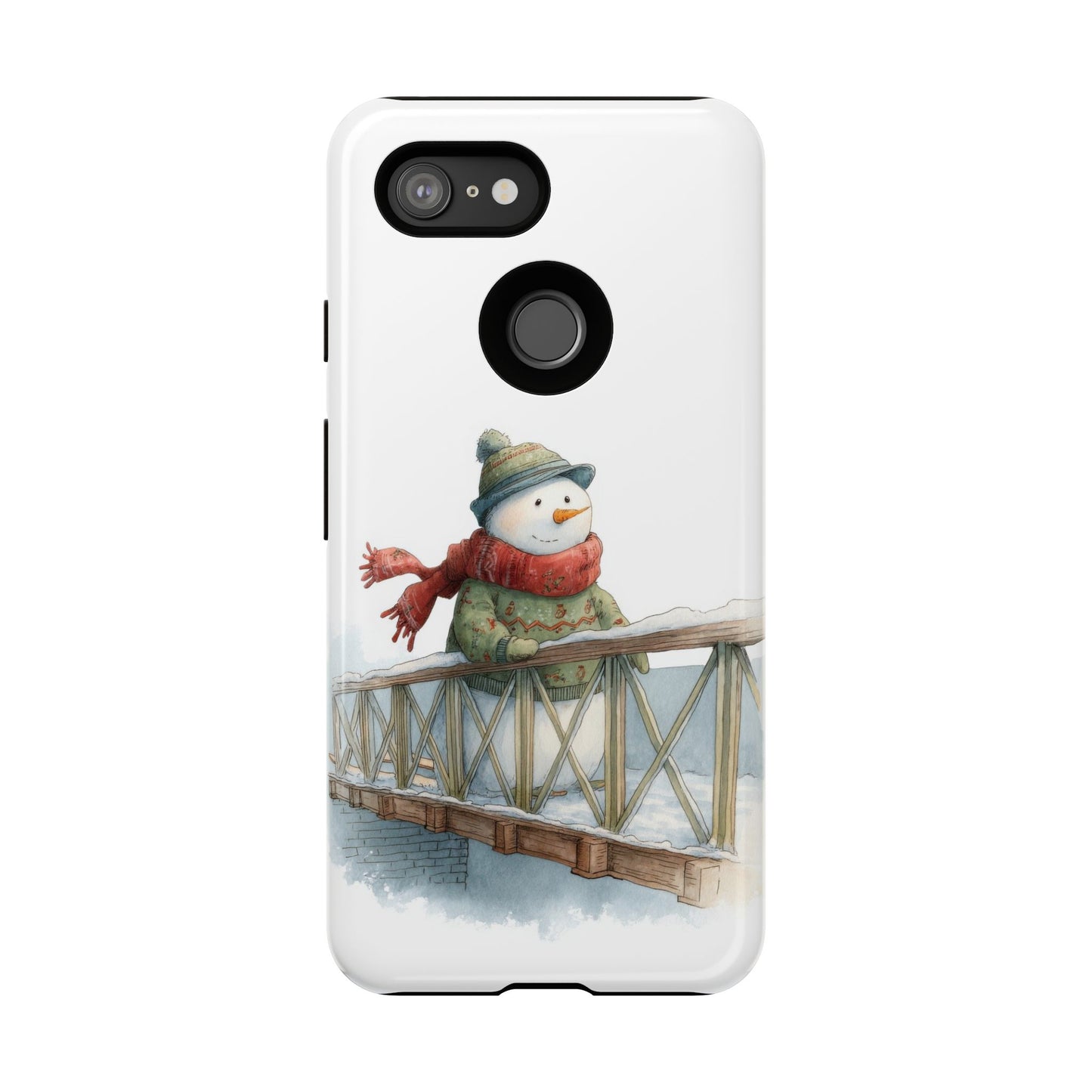 Snowman Phone Case – Winter Holiday Gift, Cute Snowman Design, Winter Accessories, Protective Phone Case, Unique Christmas Present