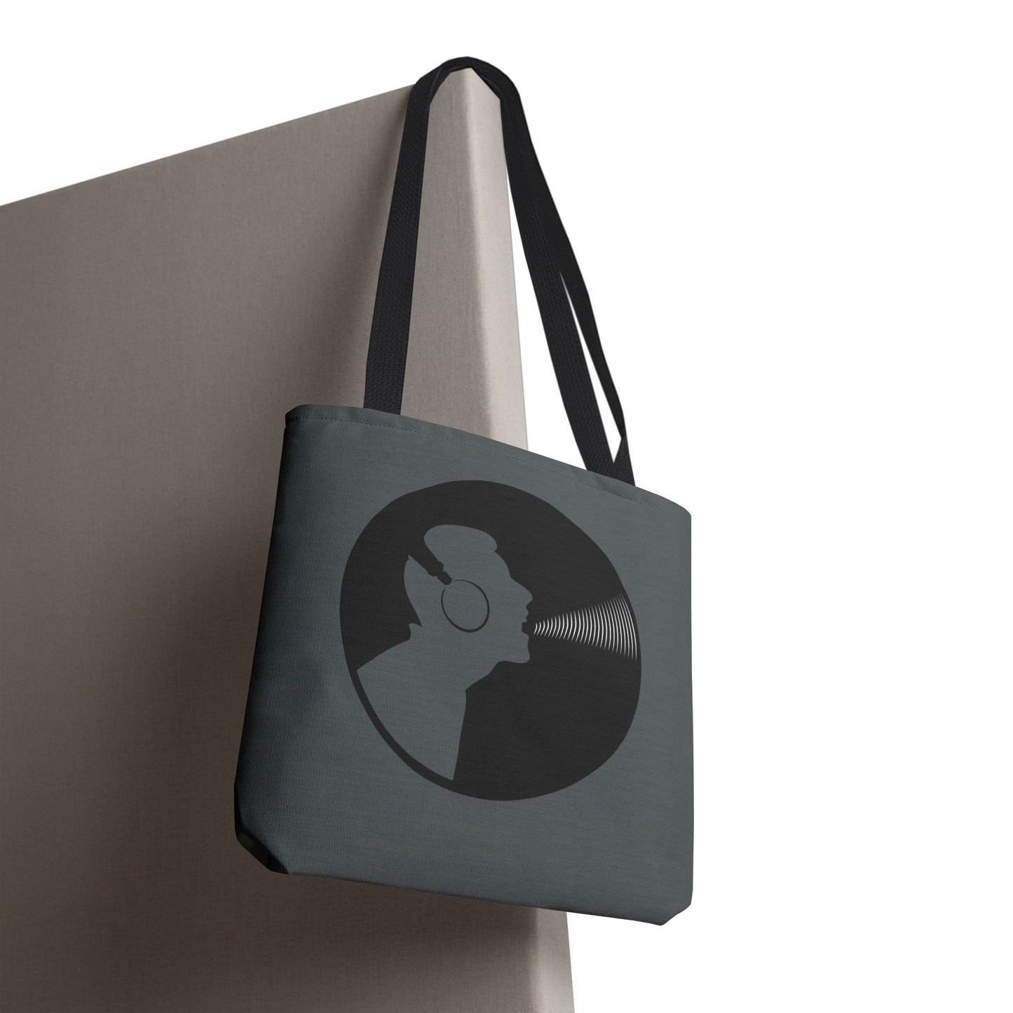 Music Lover's Tote Bag, Stylish Bag for Vinyl Enthusiasts, Gift for Music Lovers, Unique Shopping Tote, Record Player Accessory