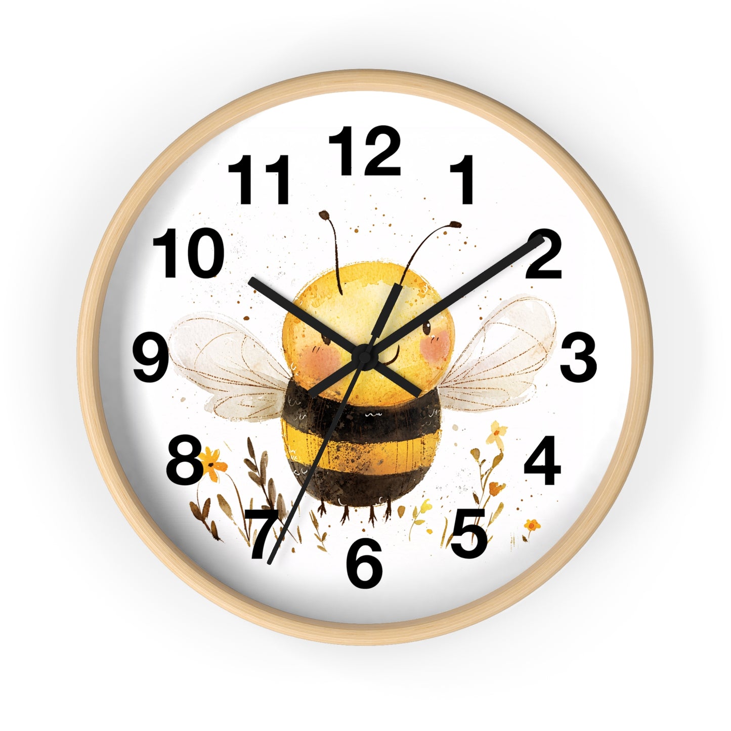 Bee-Themed Wall Clock, Cute Bee Decor for Home, Perfect Gift for Bee Lovers, Nature-Inspired Wall Art, Kids Room Decor