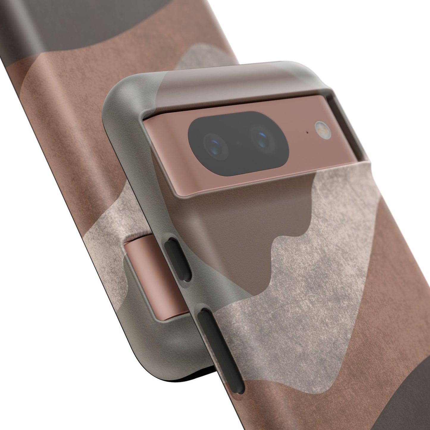 Abstract Earthtone Phone Case — Brown Layered Rugged Tough Case