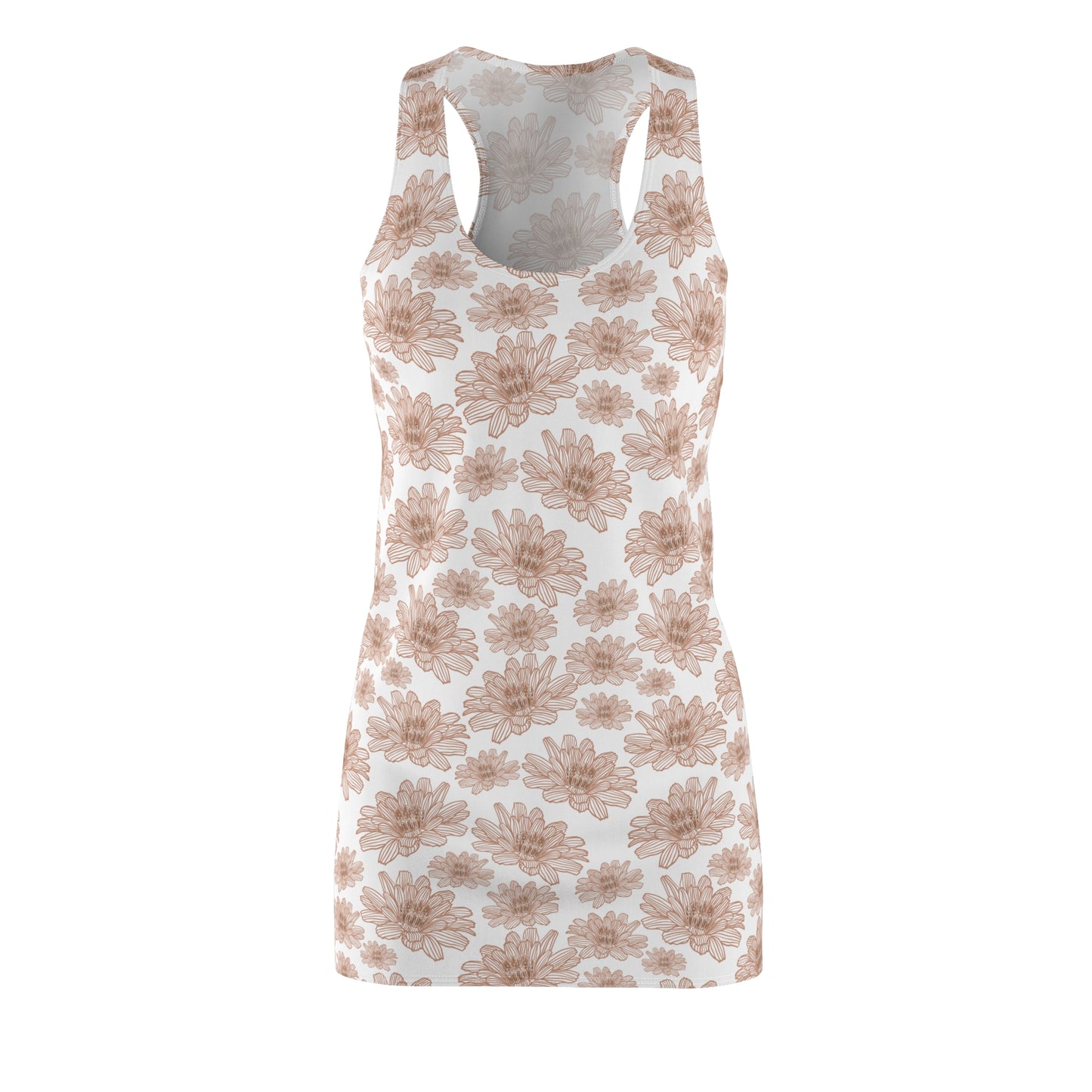 Floral Women's Racerback Dress, Summer Dress, Casual Outfit, Beachwear, Date Night, Vacation Essentials