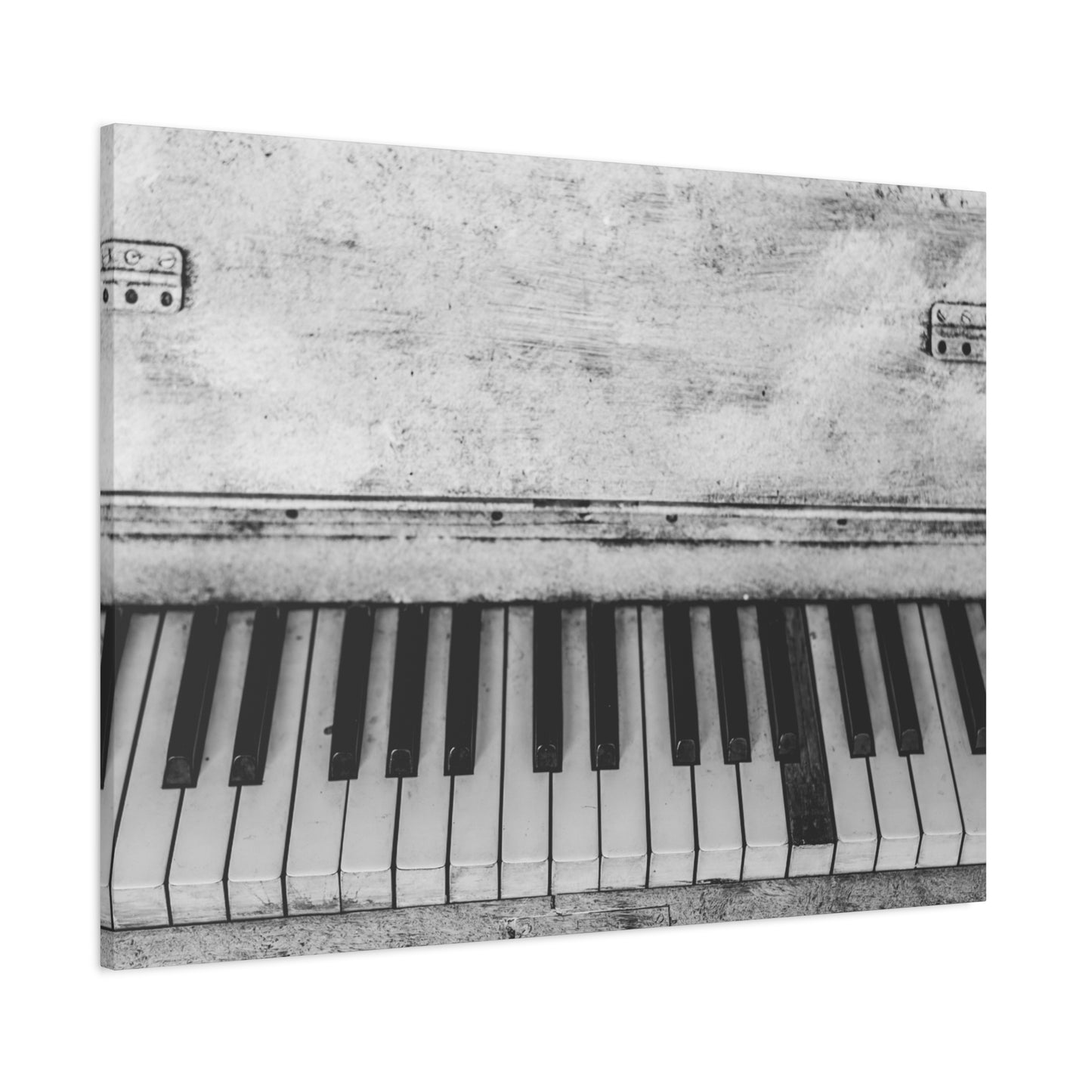 Vintage Piano Keys Matte Canvas Print