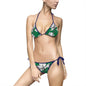 Tropical Floral Bikini, Green Floral Women's Swimsuit, Beachwear, Summer Vacay, Pool Party Essentials, AOP Swimwear