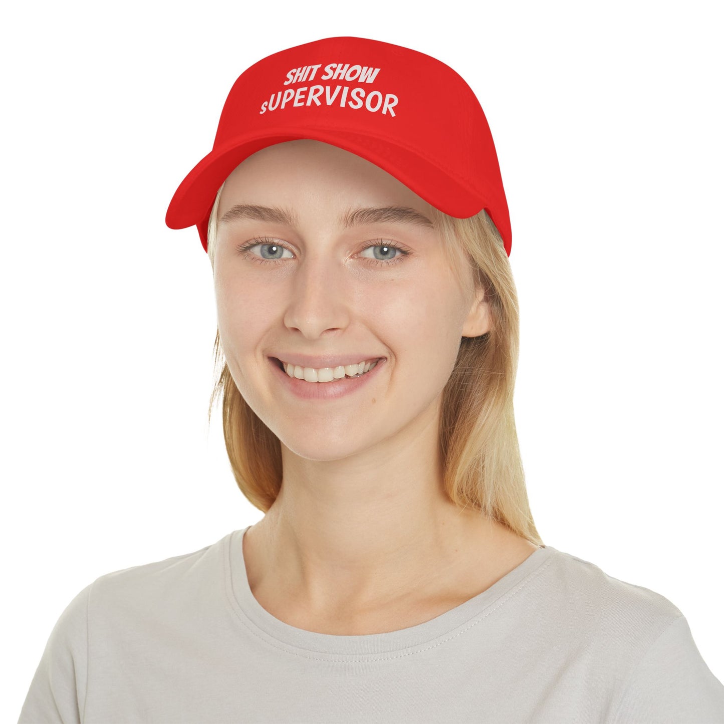 Low Profile Baseball Cap — "Shit Show Supervisor" Embroidered Funny Dad Hat