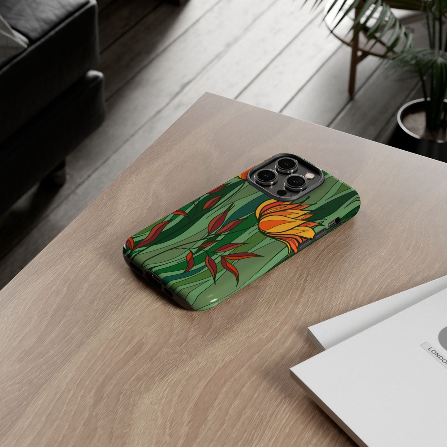 Vibrant Floral Phone Case, Nature-Inspired Tough Case, Eco-Friendly Cover, Unique Gift for Nature Lovers, Spring Decor