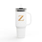 Insulated Travel Mug, 40oz - Letter Z Personalize Hipster Coffee Tumbler