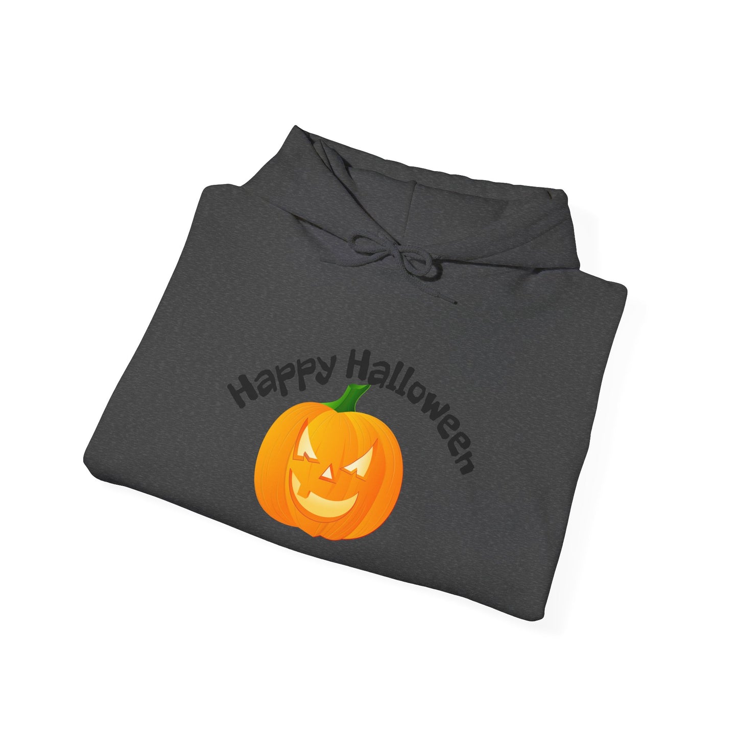 Halloween Pumpkin Hoodie with 'Happy Halloween' Design, Cozy Unisex Sweatshirt for Fall Celebrations, Perfect for Halloween Parties, [...]