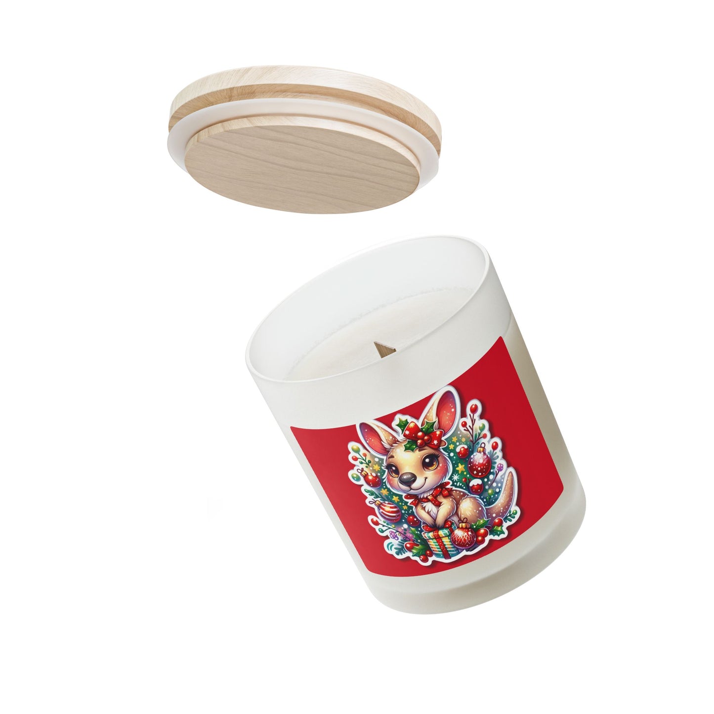 Festive Holiday Candle | 11oz Frosted Glass with Cheerful Design | Perfect for Christmas, Gift, Home Décor, Relaxation, Celebrations