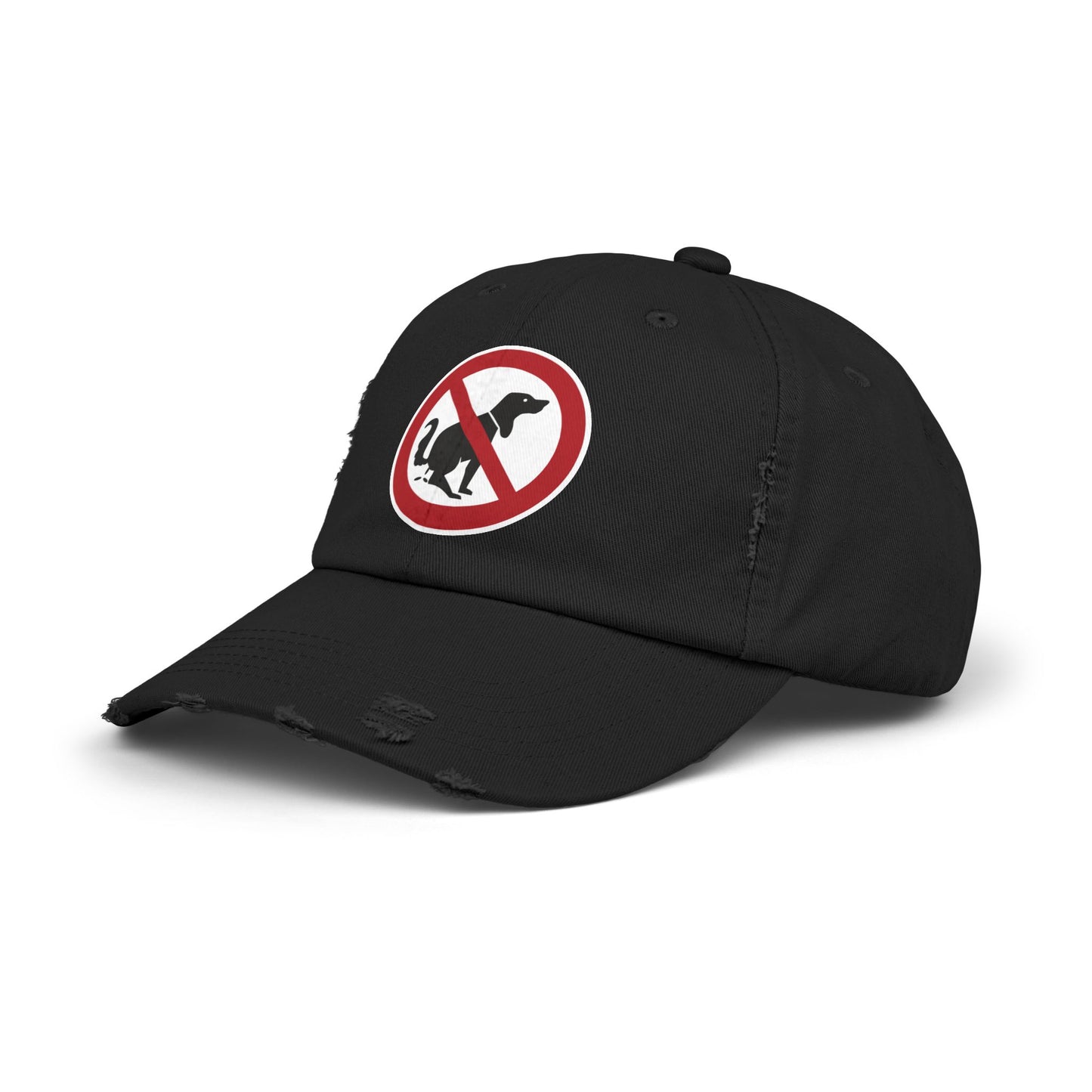 Unisex Distressed Cap with No Dogs Allowed Design | Casual Wear, Dog Owners Gift, Trendy Cap for Pet Lovers, Outdoor Style