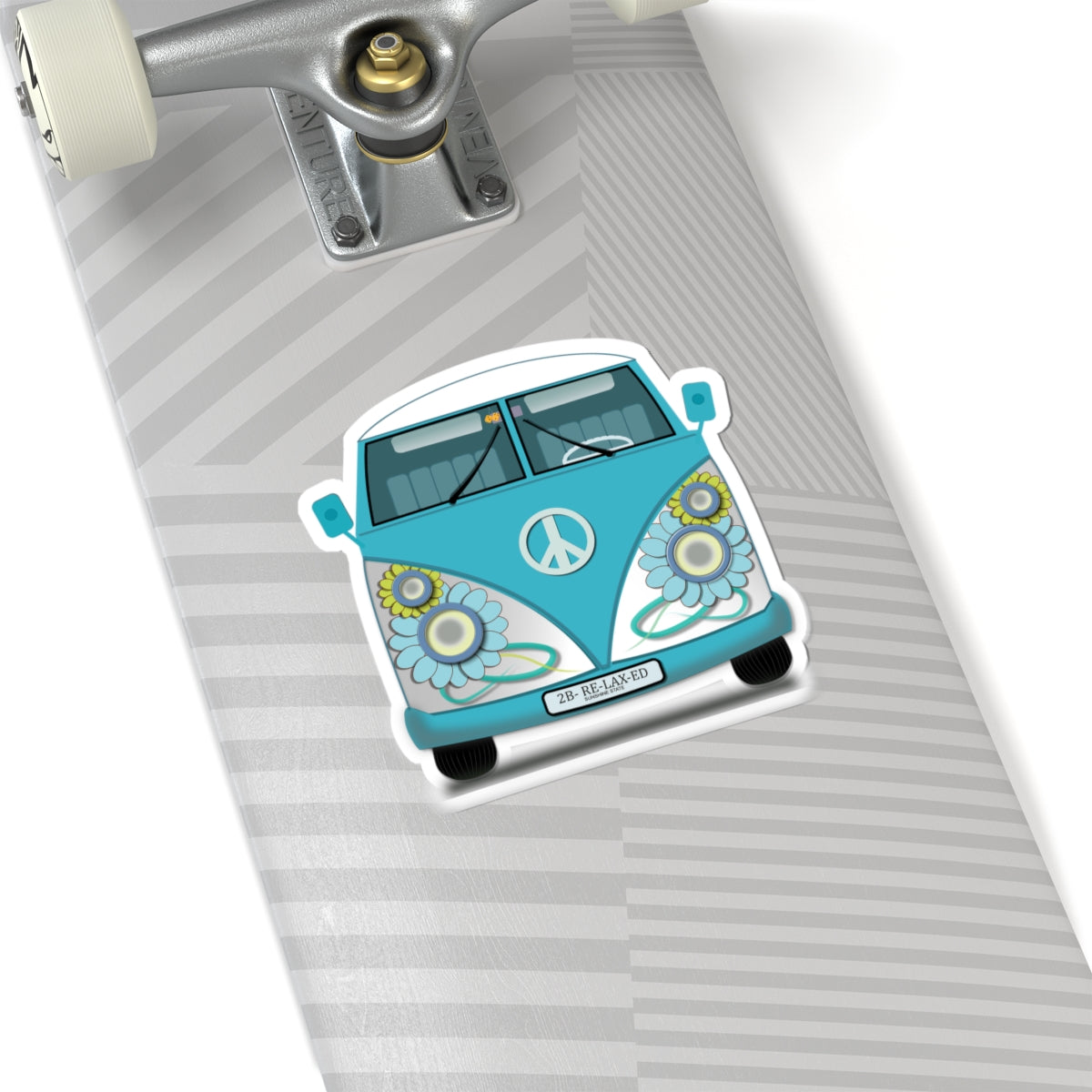 Bohemian VW Bus Stickers, Peace Sign Vinyl Stickers, Flower Stickers for Water Bottles, Gift for Hippies, Laptop Stickers