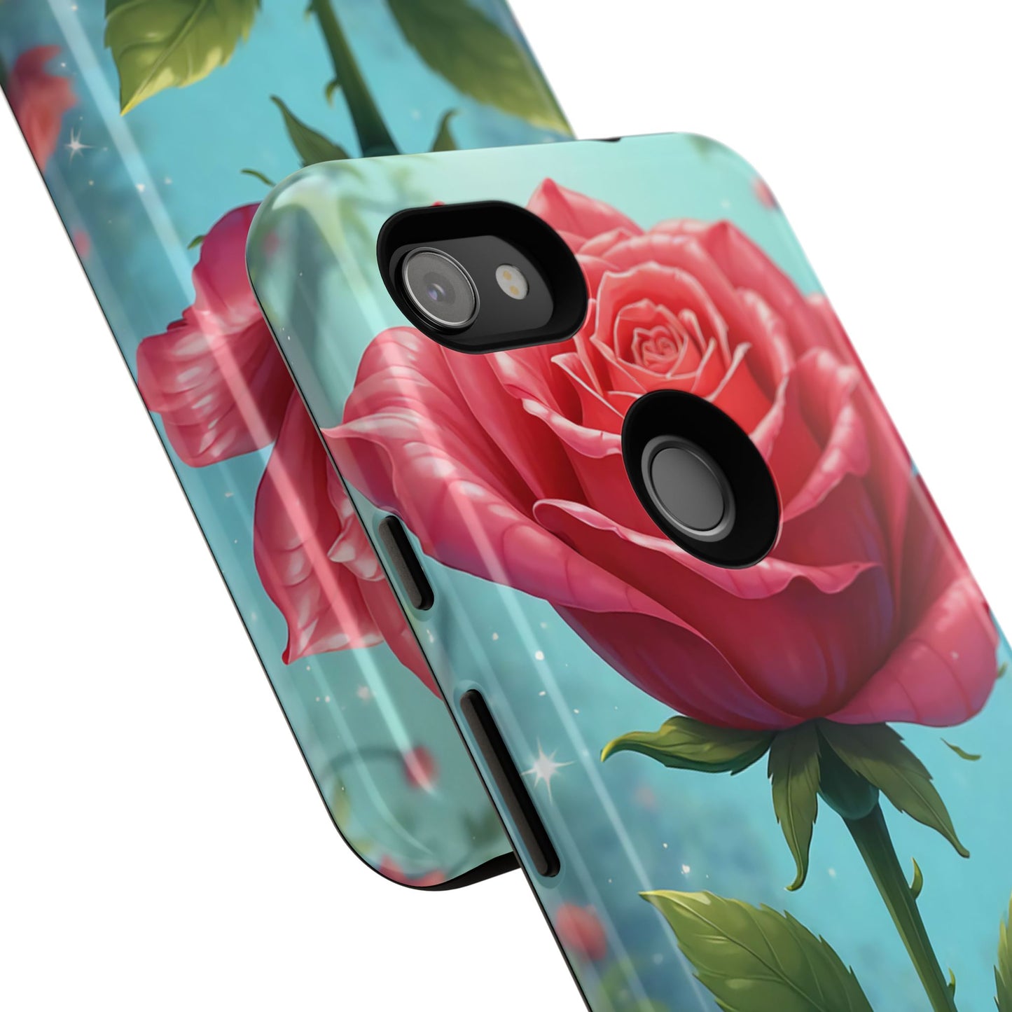 Floral Phone Case, Tough Cases with Elegant Rose Design, Stylish iPhone Cover, Rose Flower Gift for Nature Lovers, Unique Mobile Accessories