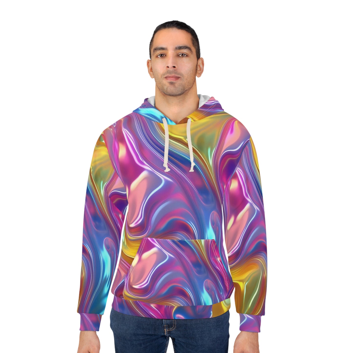Colorful Swirl Pullover Hoodie, Abstract Art Hoodie, Cozy Gift for Teens, Trendy Casual Wear, Festival Clothing, Graphic Hoodie