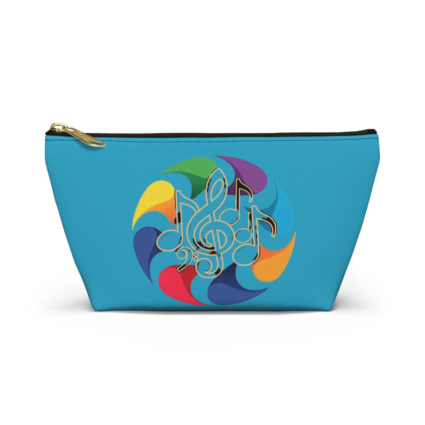 Music Notes Accessory Pouch — Colorful Treble Clef Cosmetic Bag