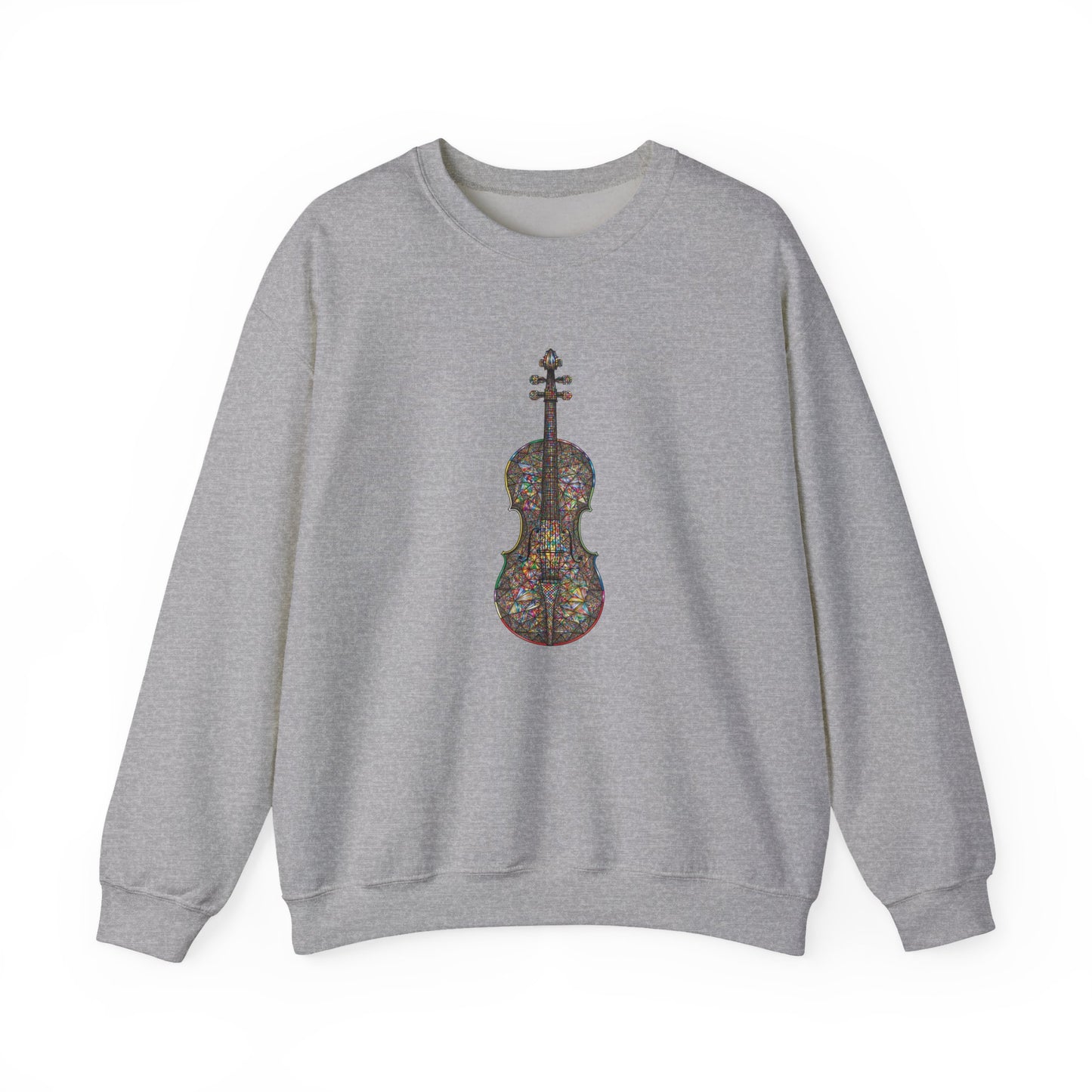 Stylish Violin Art Sweatshirt, Music Lover Gift, Cozy Crewneck, Perfect for Concerts, Music Festivals, Unisex Apparel, Gift for Musicians