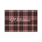 Welcome Plaid Heavy-Duty Floor Mat — Red Buffalo Check Doormat