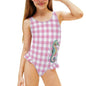 Girls Ruffle Trim One Piece Swimwear