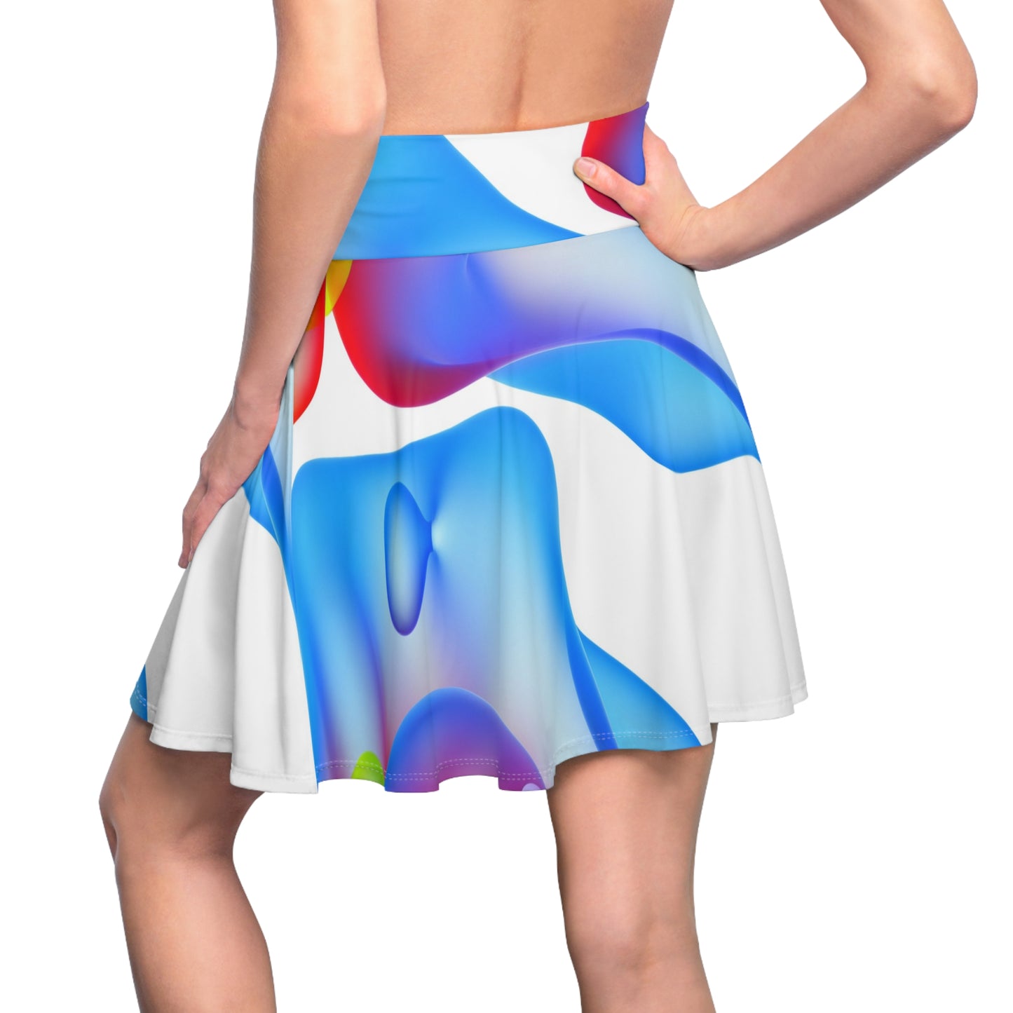 Colorful Women's Skater Skirt - Stylish Casual Wear, Party Style, Spring/Summer Fashion, Festival Outfit, Unique Gift Idea