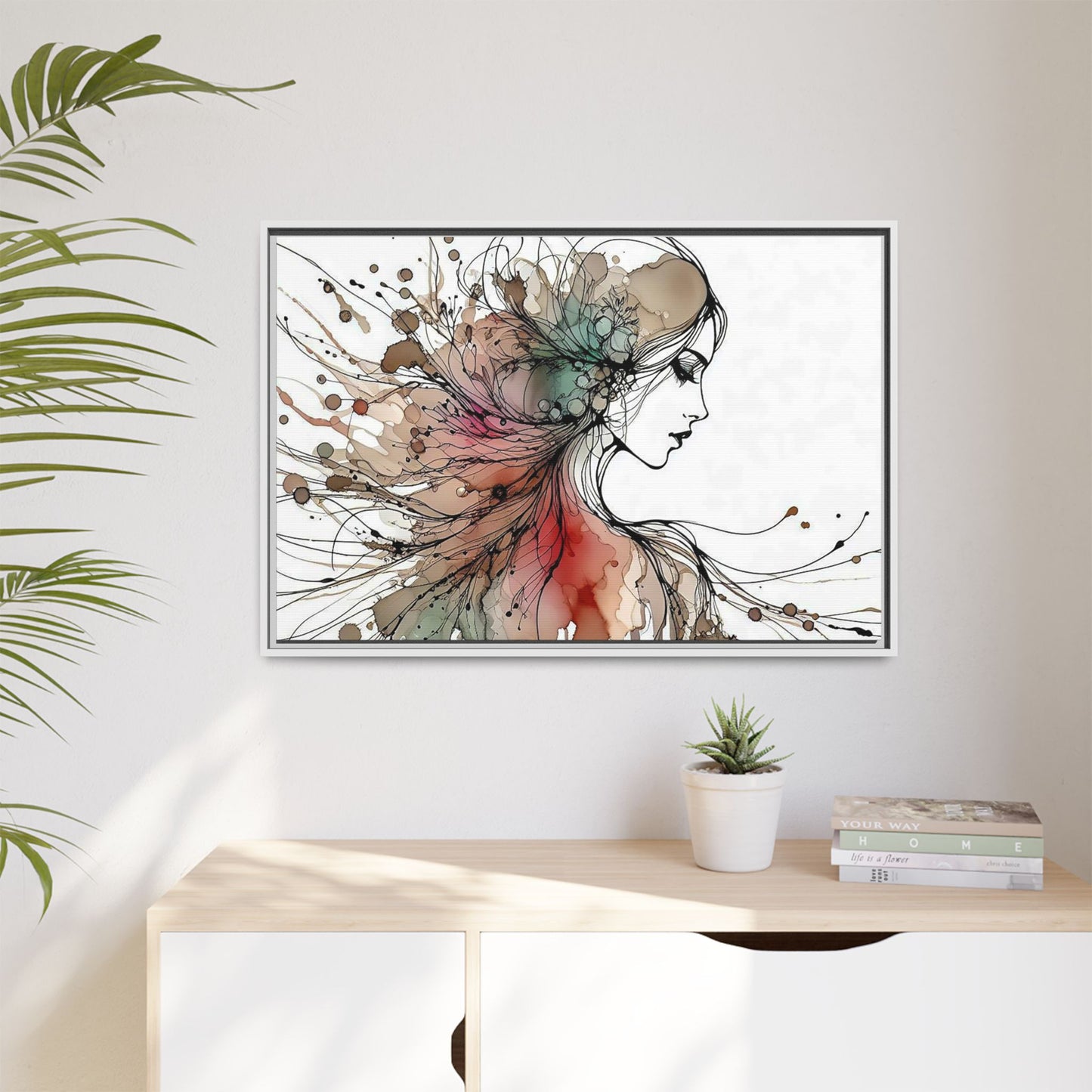 Matte Canvas, Framed (Multi-color) - Girl Whispers
