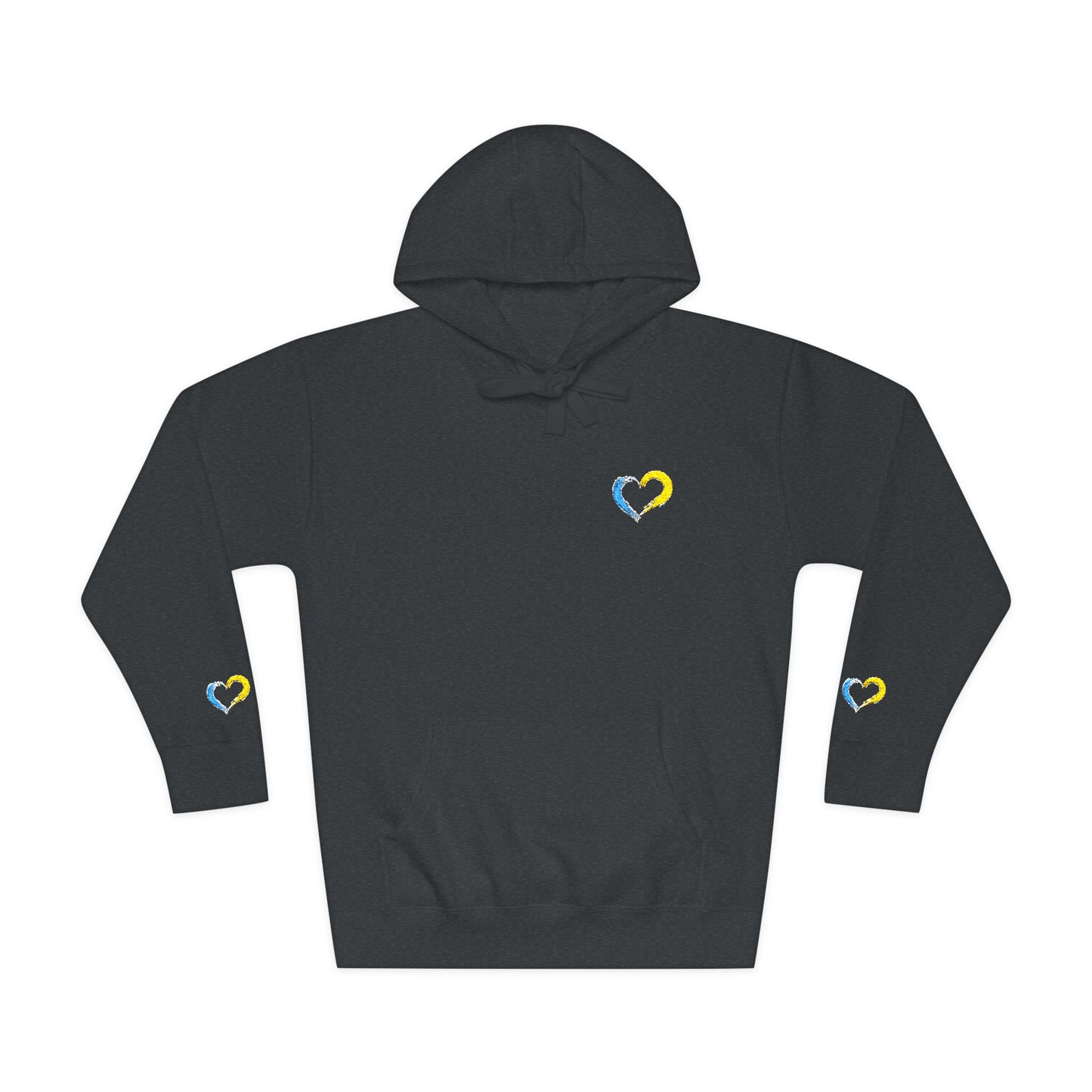 Colorful Heart Unisex Fleece Hoodie | Cozy Gift for Friends, Valentine's Day, Anniversary, Casual Wear, Spring Fashion