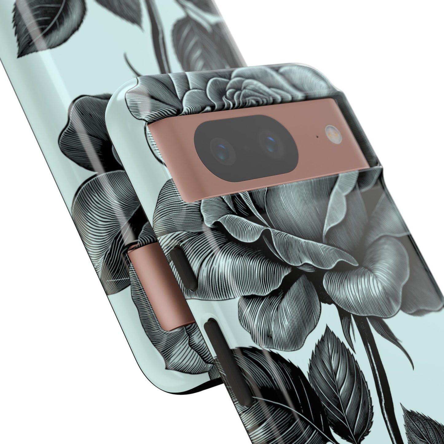 Elegant Floral Phone Case, Tough Cases for iPhones, Black Rose Design, Gift for Her, Stylish Phone Cover, Birthday Gifts