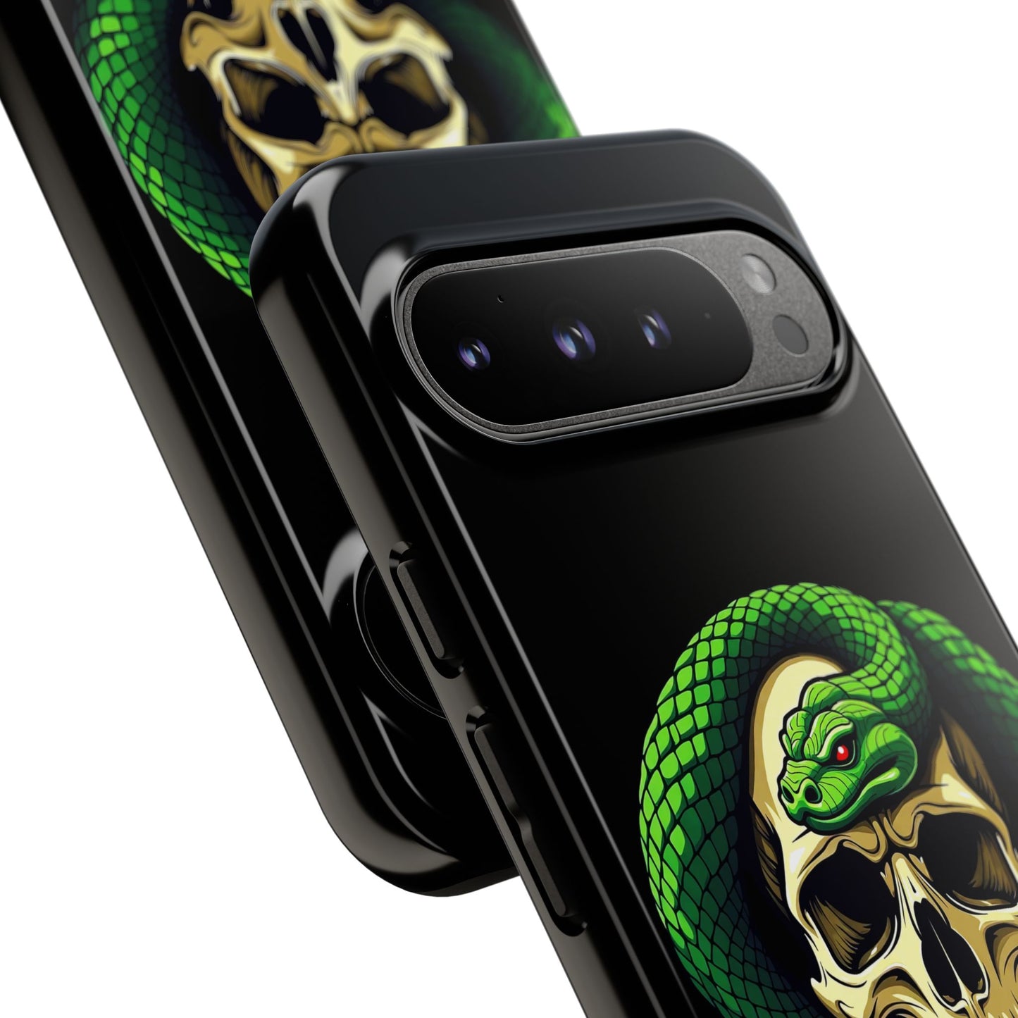 Skull & Snake Phone Case | Tough Cases, Protective Cover, Edgy Phone Accessories, Gothic Gift, Halloween Decor