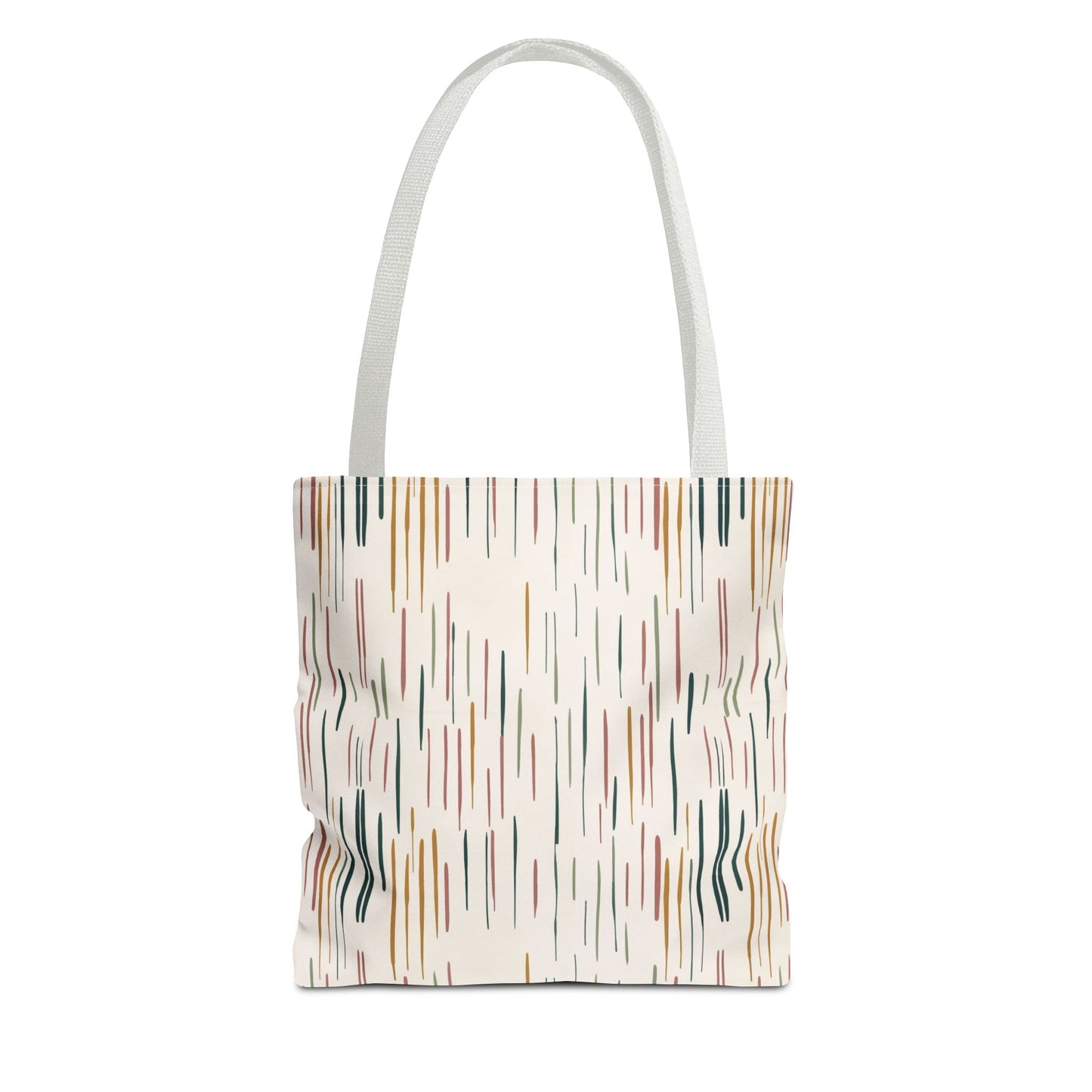 Earth Tones Abstract Stripe Tote Bag — Minimalist Boho Canvas Shopper