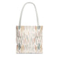 Earth Tones Abstract Stripe Tote Bag — Minimalist Boho Canvas Shopper