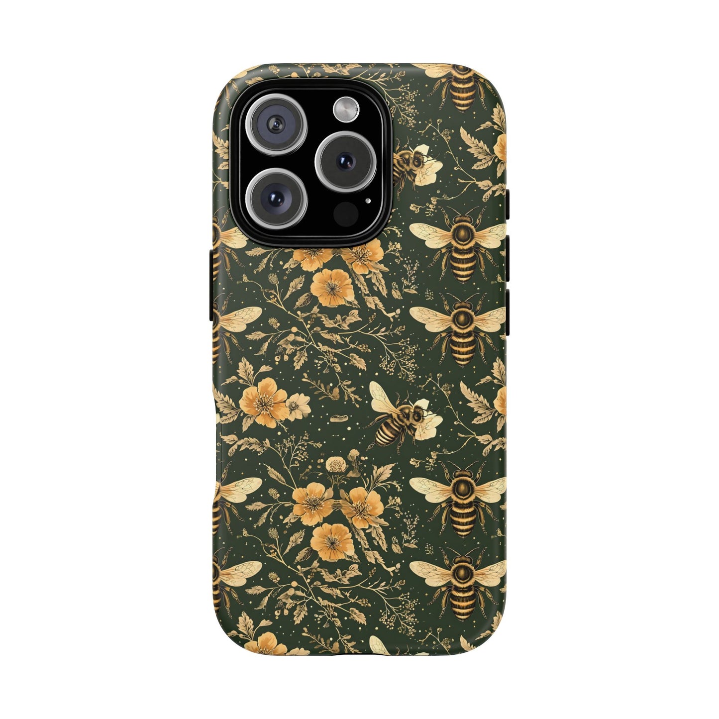 Nature-Inspired Phone Case, Tough Cases for Nature Lovers, Floral Bee Design, Eco-Friendly Gift, Summer Vibes, Trendy Phone Accessory,
