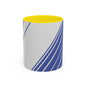 Elegant Stripe Accent Coffee Mug - Perfect for Gifts, Home Decor, Office, Birthdays, and Tea Lovers