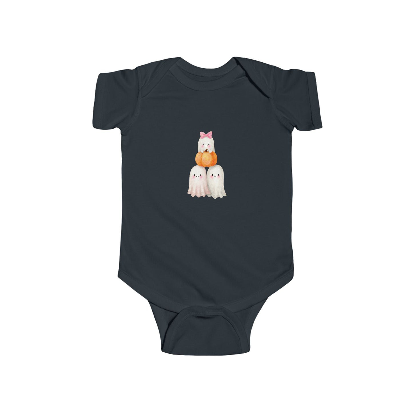 Adorable Halloween Infant Bodysuit, Cute Baby Outfit, Pumpkin Ghost Costume, Baby Shower Gift, Fall Celebration Apparel