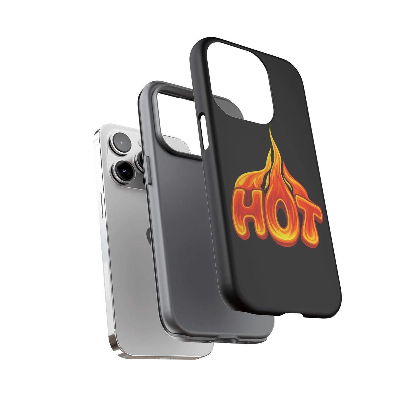 Stylish Phone Case, Hot Flames Design, Gift for Teens, Trendy Accessory, Protective Cover, Unique Phone Case