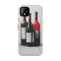 Wine Lover's Phone Case, Tough Phone Cover, Artistic Wine Design, Gift for Wine Enthusiasts, Customizable Case, Unique Wine Art