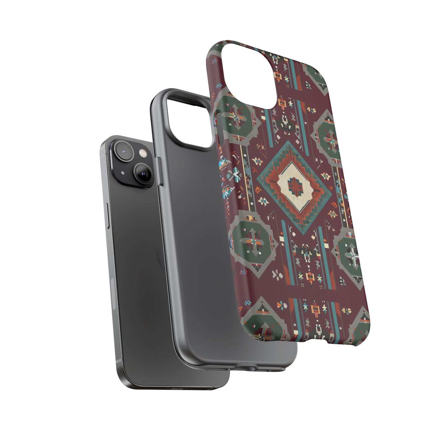 Tribal Pattern Phone Case - Boho Chic, Tough Durable Cover, Stylish Tech Accessory, Gift for Him/Her, Festival Essentials