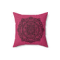 Bohemian Mandala Pillow, Decorative Throw Cushion for Relaxation, Home Decor, Gift for Her, Meditation Accessory