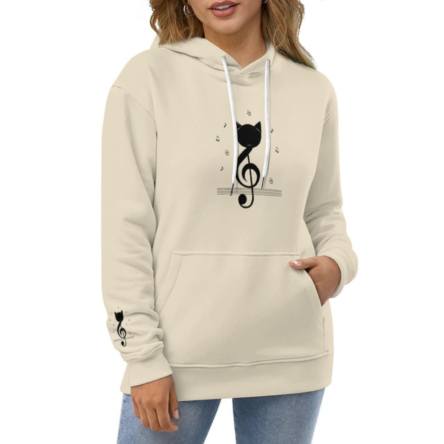 Hoodie with Double-layer hood Cat