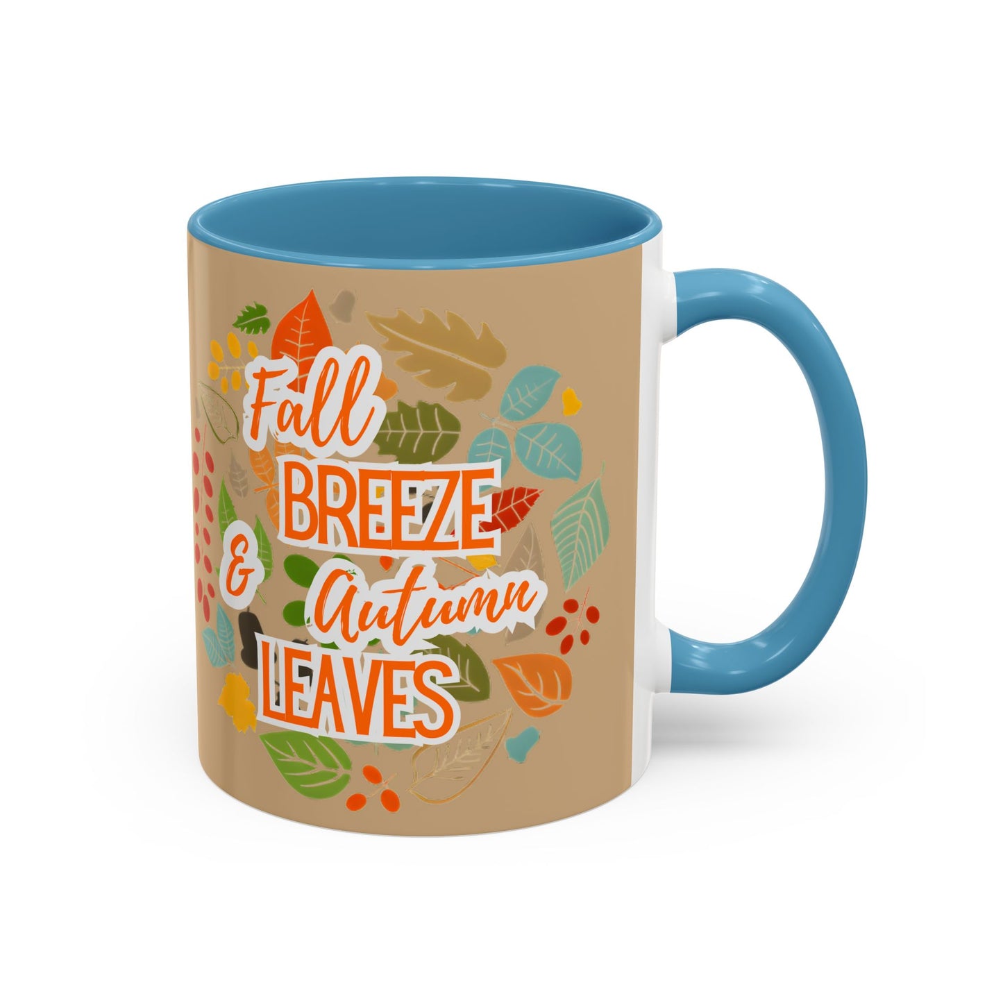 Fall Breeze & Leaves Coffee Mug, Autumn Mug, Seasonal Drinkware, Cozy Kitchen Decor, Perfect Gift for Fall Lovers