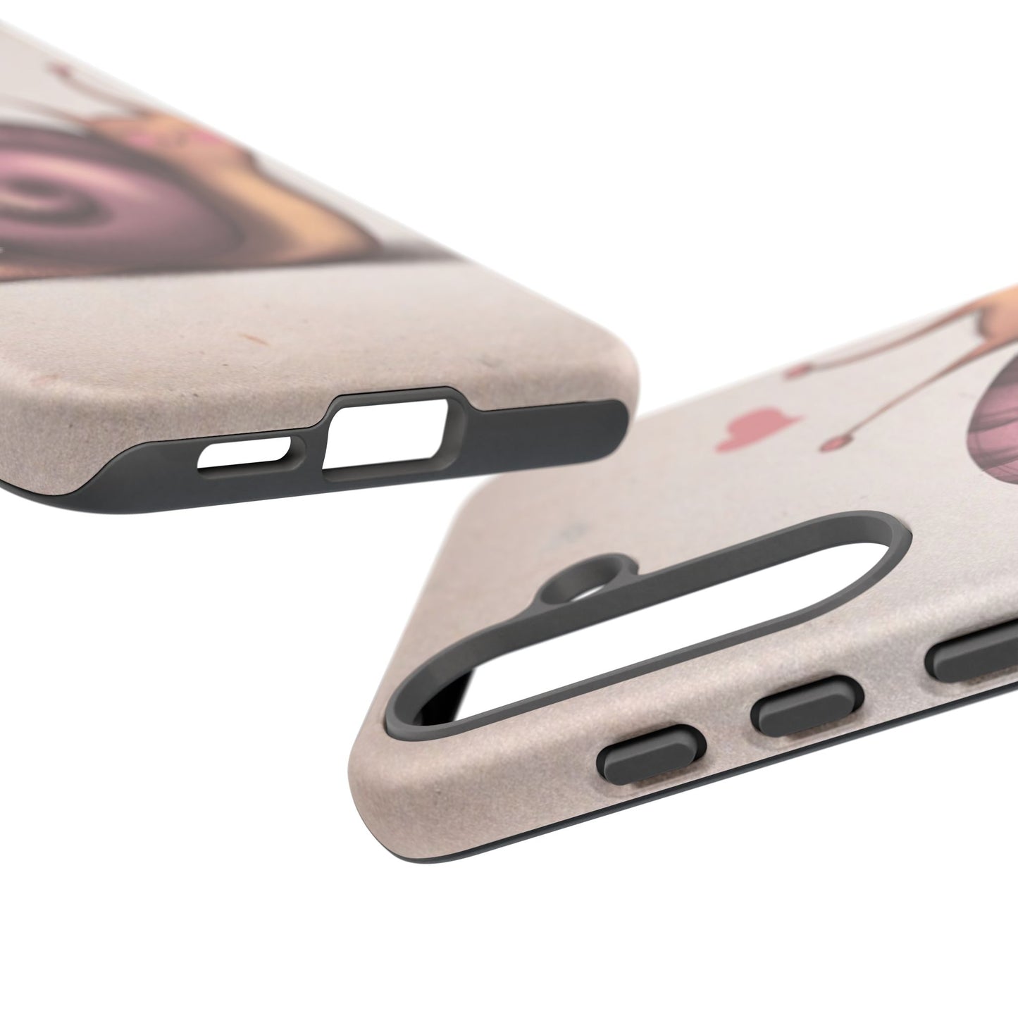 Cute Snail Phone Case — Pink Heart Cartoon Protective iPhone Cover