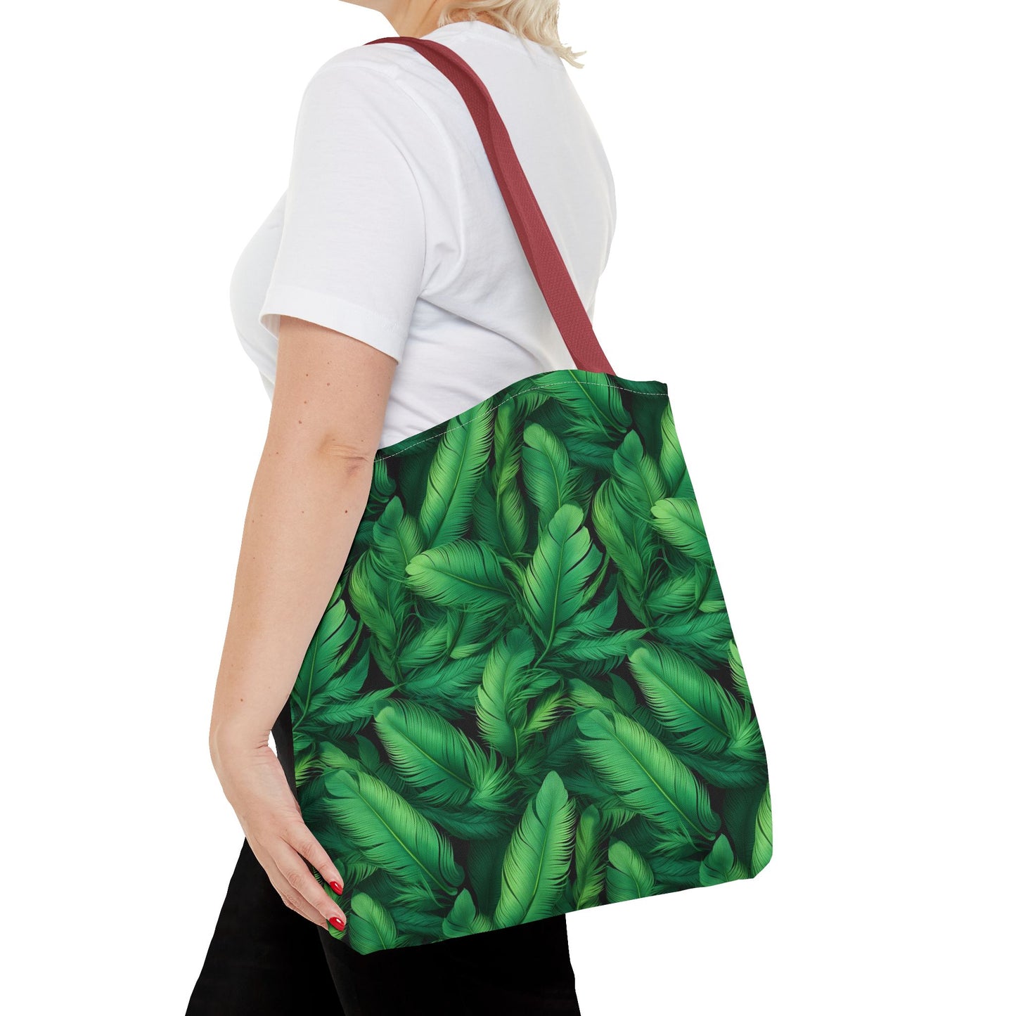Tropical Leaf Tote Bag, Eco-Friendly Shopping Bag, Beach Day Essential, Vacation Accessory, Summer Gift Idea