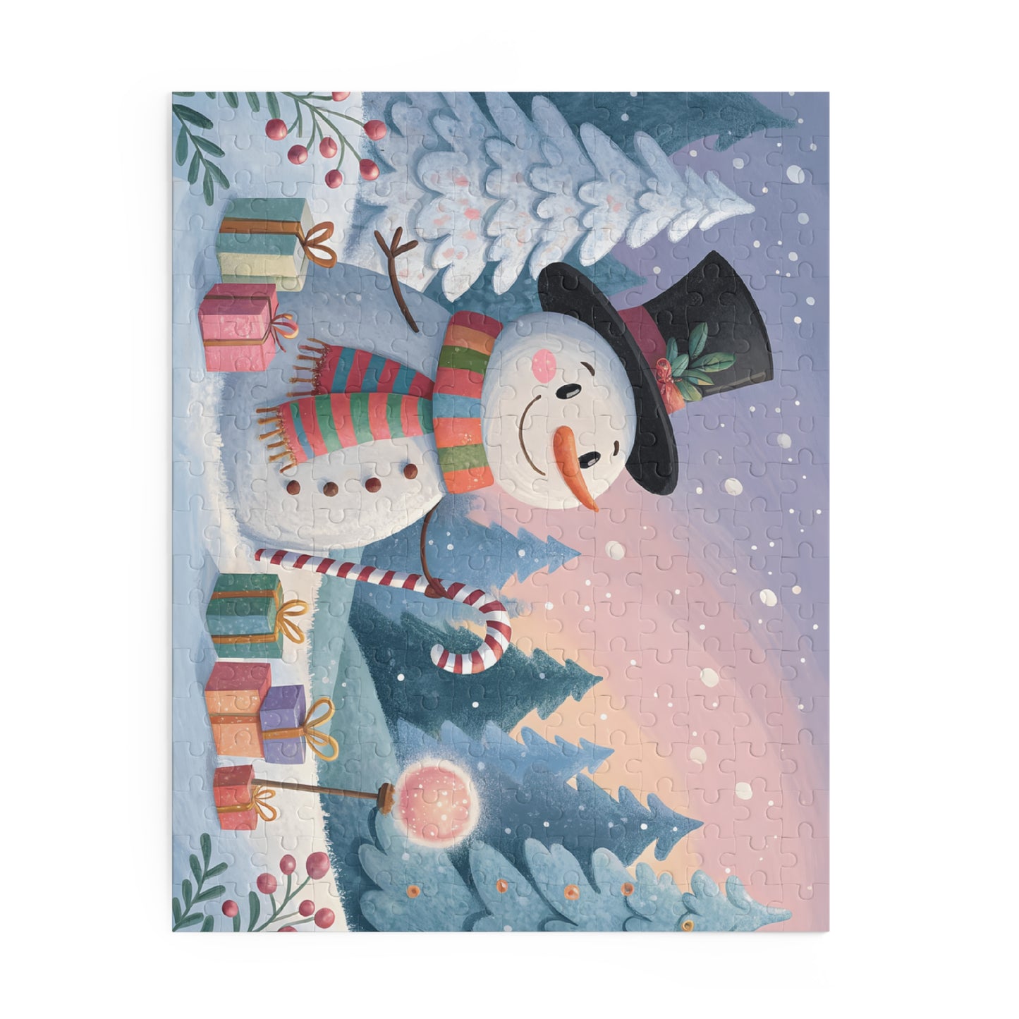 Heartwarming Snowman Puzzle for Cozy Family Nights, Holiday Decor, Gifts, Family Fun, Winter Activity, Christmas