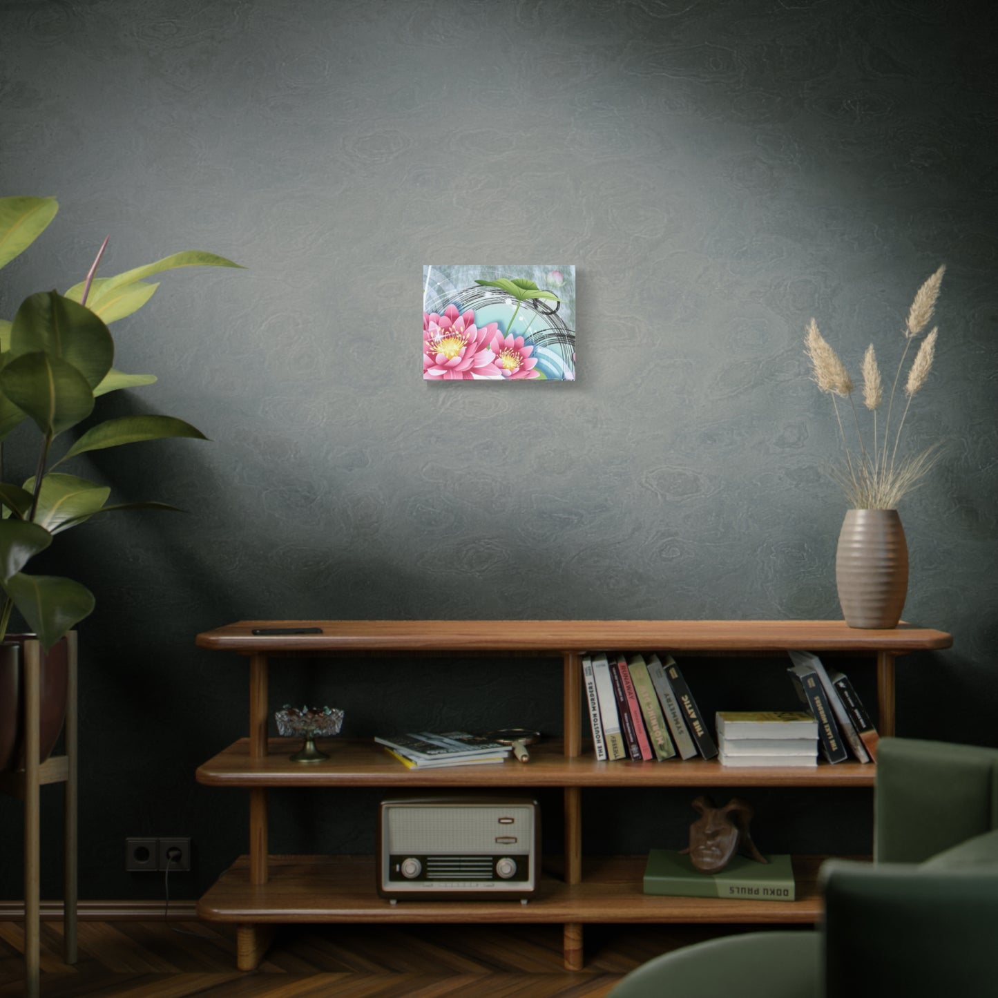 Lotus Blossom Matte Canvas Wall Art — Stretched 1.25" Decorative Print