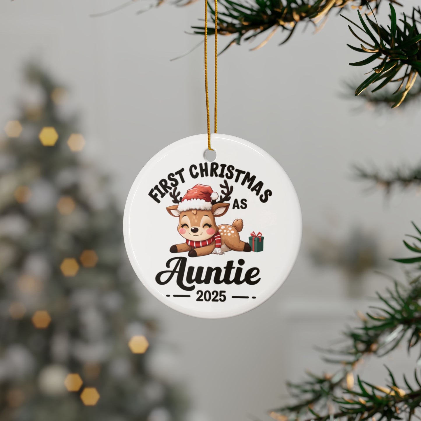 Personalized Christmas Ornaments for New Aunties, First Christmas as Auntie 2025, Holiday Decor, Keepsake Gifts, Unique Gift Idea