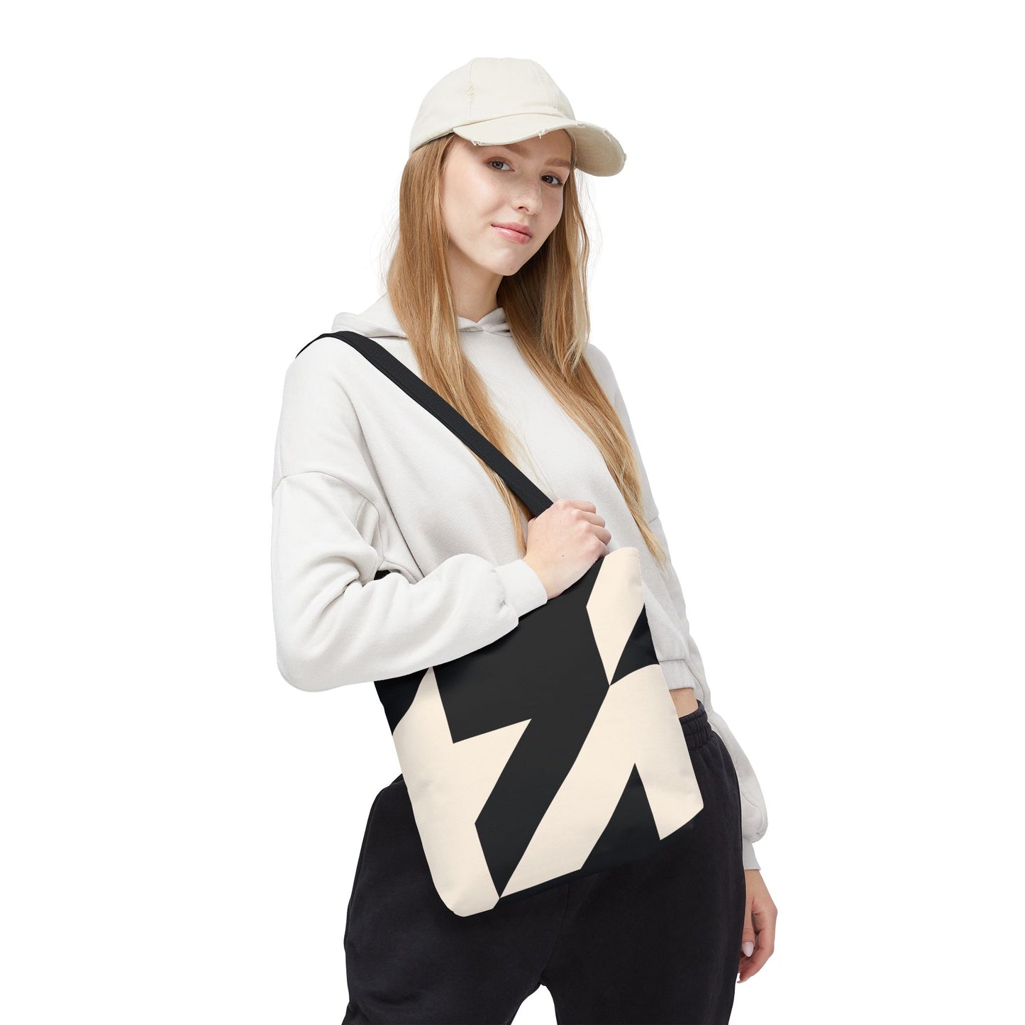 Chic Abstract Tote Bag, Stylish Travel Bag, Reusable Shopping Bag, Modern Design Bag, Fashionable Canvas Tote