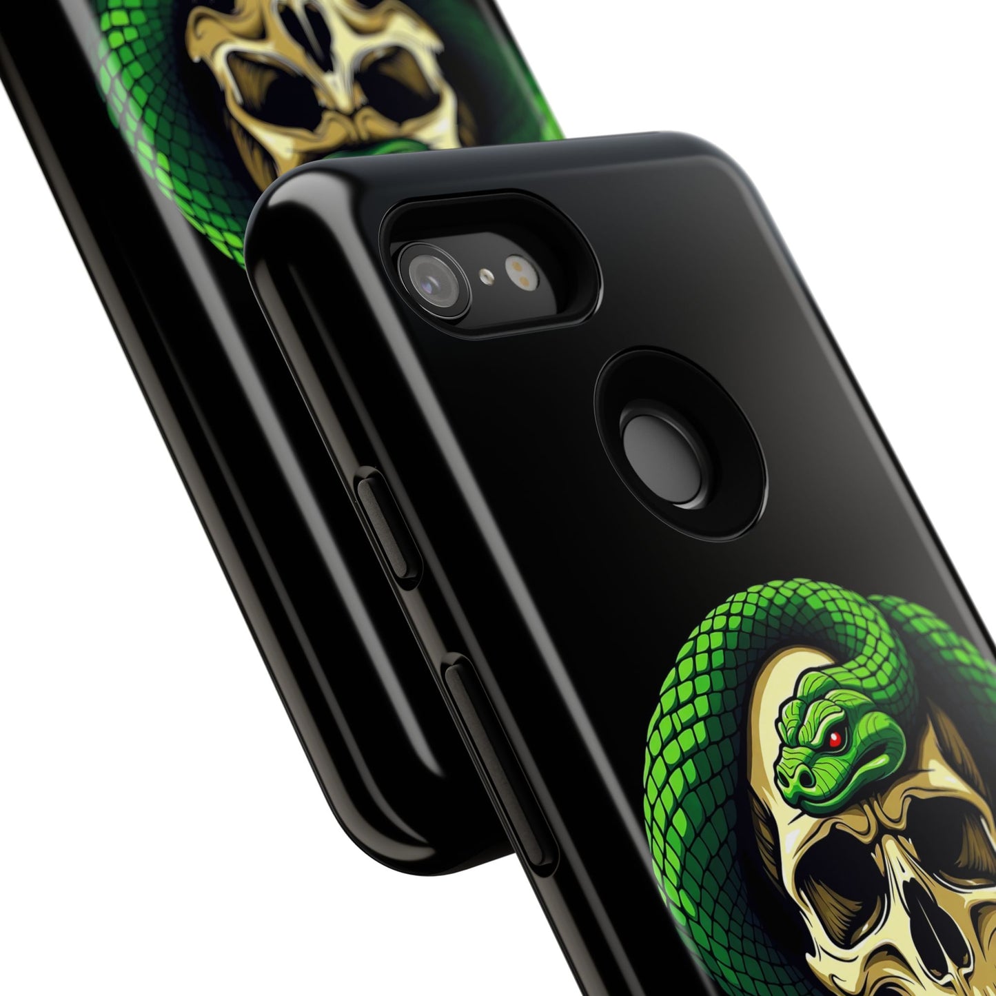 Skull & Snake Phone Case | Tough Cases, Protective Cover, Edgy Phone Accessories, Gothic Gift, Halloween Decor