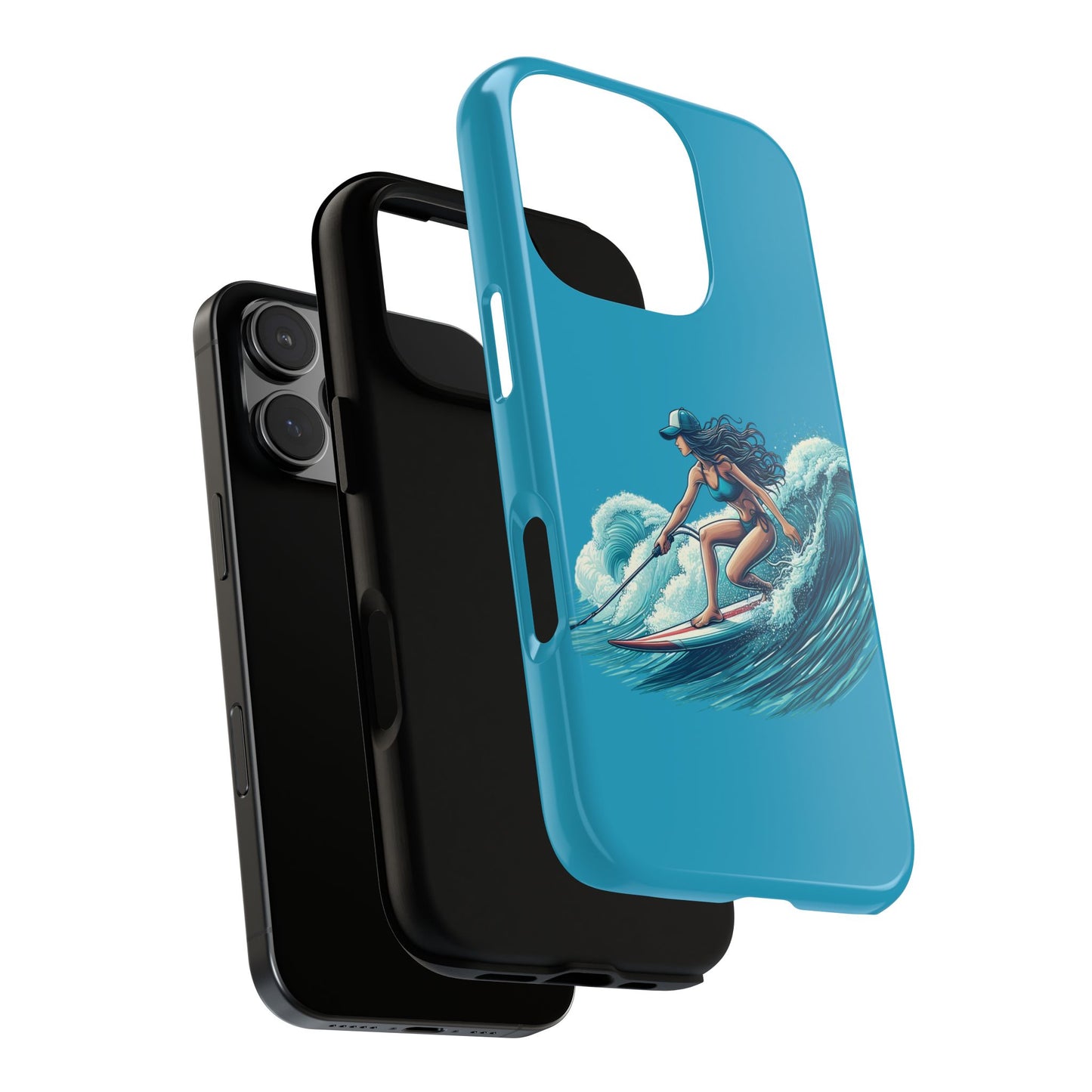 Surfing Phone Case, Coastal Vibes Phone Cover, Tough Cases for Beach Lovers, Ocean Art Phone Accessories, Summer Gift Idea