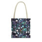 Floral Nightfall Tote Bag — Dark Botanical All-Over Print