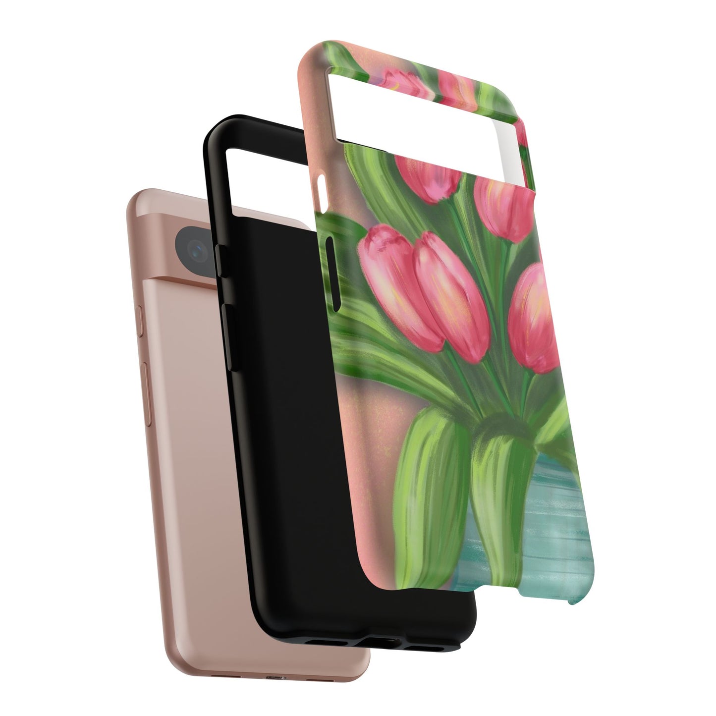 Floral Phone Case with Vibrant Tulips - Tough Cases for Garden Lovers, Spring Gifts, Nature Enthusiasts, Unique Gadget Accessories, [...]