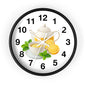 Charming Teatime Wall Clock, Kitchen Decor, Tea Lover Gift, Rustic Clock, Home Office Accessory, Lemon Tea Stationery